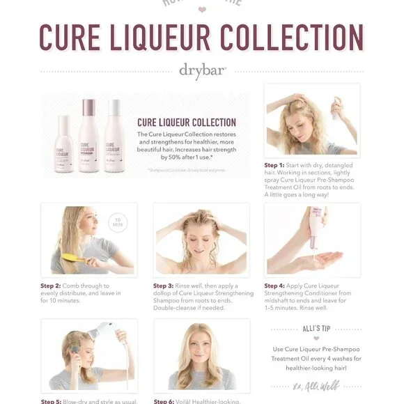 NWT in Box DryBar Cure Liqueur Restorative Pre-Shampoo Treatment Oil - Picture 2 of 5